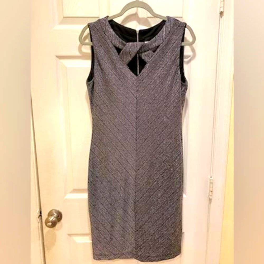 J. Taylor dress, sz 14, black & silver, NWT.